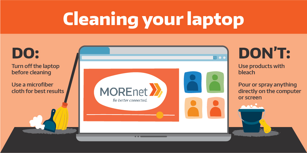 Laptop cleaning infographic
