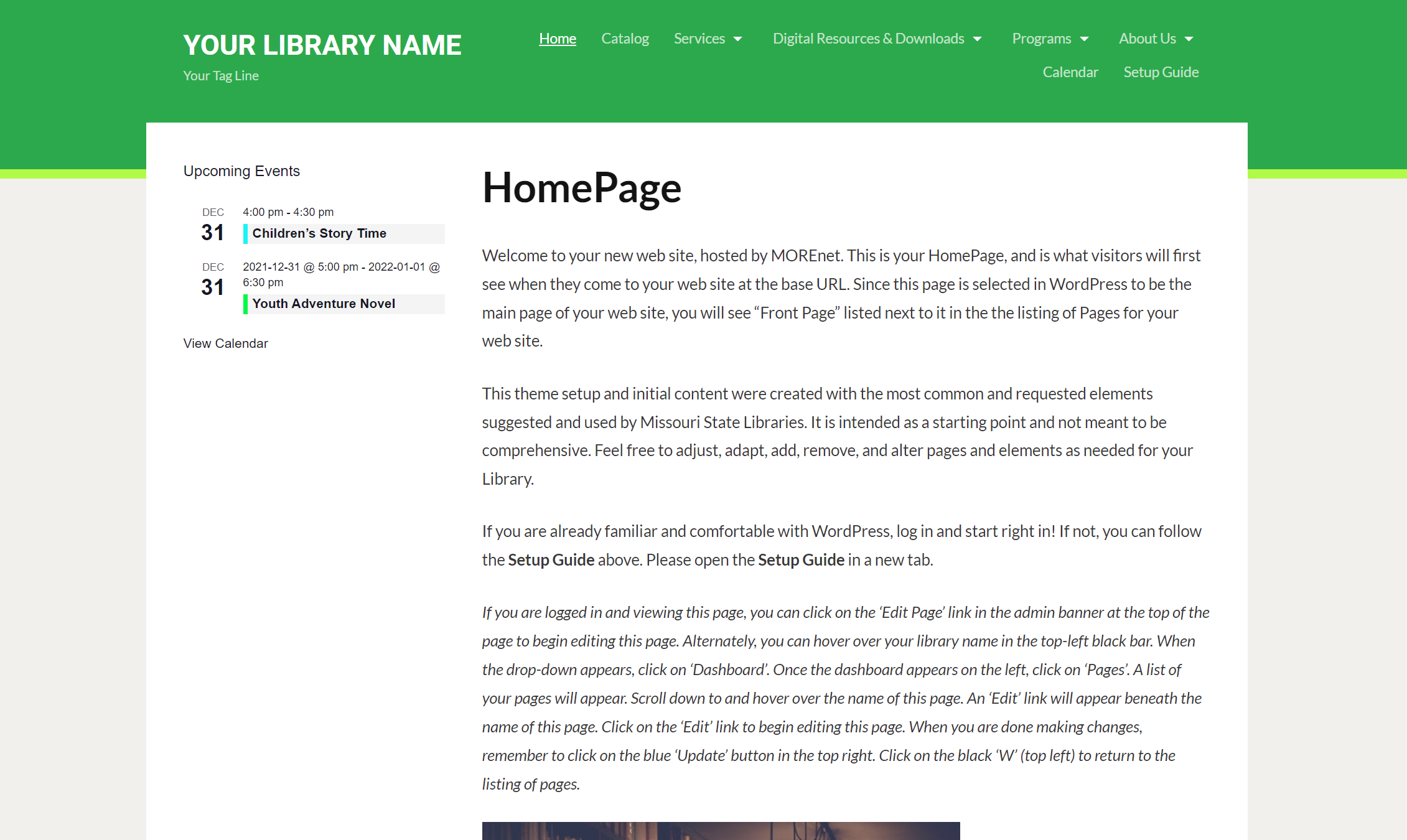 Second Library Template